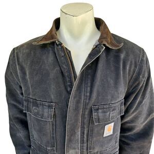 Vintage Carhartt Distressed Chore Jacket Blanket Lined Workwear Men’s XL grail